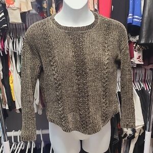 Sonoma Women's Cable Knit Sweater - Olive Brown